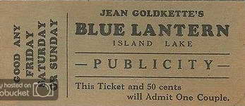 Blue Lantern Ballroom - Old Ticket (newer photo)